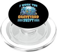 I Work The Graveyard Shift Travailleur noctural Nocturne PopSockets PopGrip pour MagSafe