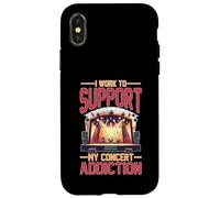 I Work to Support My Concert Addiction Fan de Musique Coque pour iPhone X/XS