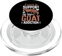 I Work to Support My Wife's Goat Addiction PopSockets PopGrip pour MagSafe
