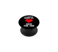 I Would Pause My Game for You Cœur Pixelisé Amour De Gamer PopSockets PopGrip Adhésif