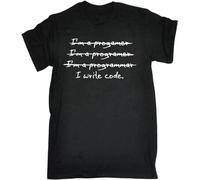 I Write Code Mens T-Shirt Tee Birthday Funny Slogan Programmer Geek Nerd Gift Black XL