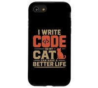 I Write Code So My Cat Can Have a Better Life Funny G oque pour iPhone SE (2020) / 7/8