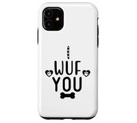 I Wuf You Dog Lover Cute Dog Paw Print Dog Mom Dad Dogs Mum Coque pour iPhone 11