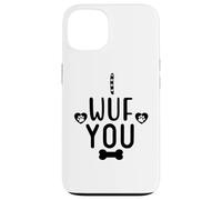 I Wuf You Dog Lover Cute Dog Paw Print Dog Mom Dad Dogs Mum Coque pour iPhone 13