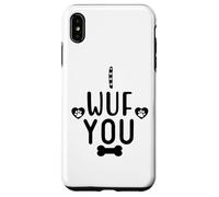 I Wuf You Dog Lover Cute Dog Paw Print Dog Mom Dad Dogs Mum Coque pour iPhone XS Max