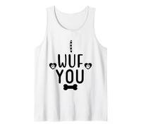 I Wuf You Dog Lover Cute Dog Paw Print Dog Mom Dad Dogs Mum Débardeur