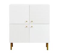 I0I&I0I Buffet polyvalent pour salle à manger, salon ou couloir, armoire décorative avec portes et tiroirs pour un rangement ordonné et pratique (80 x 36 x 90 cm)