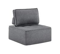 I0I&I0I Fauteuil de salon, canapé compact, siège confortable pour se détendre, lire et vivre, gris foncé