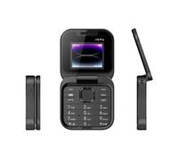I16 Pro Téléphone Portable Pliable À Rabat, Téléphone Portable pour Senior, avec Un Grand Bouton, Carte 2sim, Cadeau Fête des Pères/Fête des Mères, Facile à Utiliser(Color:Noir)