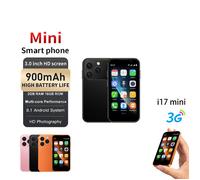 i17 Mini 3G Smartphone 3,0 pouces 2 Go 16 Go 900 mAh 2MP/5MP GPS WiFi Bluetooth Double SIM Type-C Android 8.1 Noir