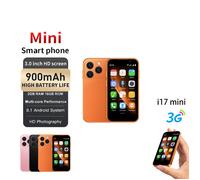 i17 Mini 3G Smartphone 3,0 pouces 2 Go 16 Go 900 mAh 2MP/5MP GPS WiFi Bluetooth Double SIM Type-C Android 8.1 Orange