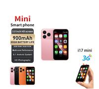i17 Mini 3G smartphone 3,0 pouces 2 Go 16 Go 900 mAh 2MP/5MP GPS WiFi Bluetooth double SIM Type-C Android 8.1 rose