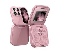 i17 Pro Mini téléphone portable à rabat pliable avec radio FM, voix magique, liste noire, cadran rapide, vibration, 2 cartes SIM, petit écran pliable, facile à utiliser, cadeau, fête des pères/mères