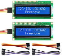 I2C IIC LCD 1602 Module (2 Pack), New Type TWI Serial 16x2 Display, Compatible with Arduino Raspberry Pi Pico ESP32 ESP8266.[V303]