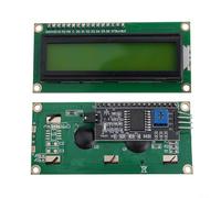 I2C LCD1602 Module d'affichage de caractères 16 x 2 avec rétroéclairage bleu ou jaune vert, écran de données série 5 V compatible avec Arduino, Raspberry Pi, pour projets électroniques à faire