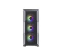 i3 NEO - Mid tower - ATX - panneau latéral fenêtré (verre trempé) - pas d'alimentation - noir et gris - USB/Audio