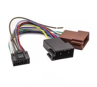 I39 Bolwins Adaptateur radio de voiture 17 cm Fiche DIN ISO 16 broches Faisceau de câbles compatible avec autoradio JVC Câble de raccordement pour remplacement