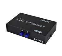 I43CS Commutateur USB 2.0 KVM 2 ports pour imprimante, scanner, clé USB et lecteur de carte, bouton d'interrupteur simple - Partagez un appareil USB entre deux ordinateurs