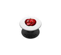 IA Apple Tongue Out Brainrot Fruit Funny Gen Z Silly Meme PopSockets PopGrip Adhésif