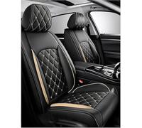 IACNAY Première Cuir Housse Siege Voiture pour Audi A6 Avant 2000-2024, sur Mesure ImperméAble Housses Siège Avant Et Arrière Toutes Saisons Confortable Interieu Accessoire,Gold Black