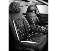 IACNAY Première Cuir Housse Siege Voiture pour Range Rover Evoque 2000-2024 2025, sur Mesure ImperméAble Housses Siège Avant Et Arrière Toutes Saisons Confortable Interieu Accessoire,White Black