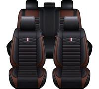 IACNAY sur Mesure Première Cuir Housse Siege Voiture pour VW T-Roc SUV/R-Line (A11) 2017-2025, Avant Arrière Siege Antidérapant Housses Siège Et Respirant Quatre Saisons Couvre Sieges,Black Brown