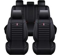 IACNAY sur Mesure Première Cuir Housse Siege Voiture pour VW T-Roc SUV/R-Line (A11) 2017-2025, Avant Arrière Siege Antidérapant Housses Siège Et Respirant Quatre Saisons Couvre Sieges,Black