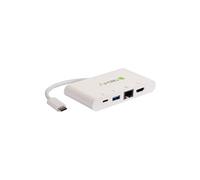 Techly 102086 Adaptateur USB 3.1 type C vers USB 3.0 avec connexion HDMI, RJ45, USB-C