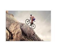 IADNG Impression sur toile représentant un vélo de montagne extrême 60 x 90 cm