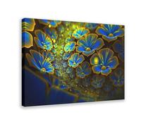 IADNG Poster sur toile enchantement floral bleu pour décoration de chambre à coucher 30 x 45 cm