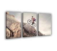 IADNG Poster sur toile pour décoration de chambre à coucher Motif vélo de montagne extrême 60 x 90 cm