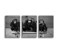 IADNG Poster sur toile Singe de la sagesse Décoration de chambre à coucher Cadeau 20 x 30 cm