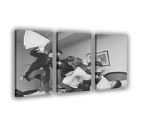 IADNG Poster sur toile The Beatles Pillow Fight - Décoration de chambre à coucher - 60 x 90 cm