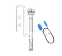 IAFVKAI 13mm Verre Aquatic Inflow Lily Pipe avec écumoire de Surface pour Filtre d'aquarium 1/2" i.d. (12/16mm) et Acier Brosse de Nettoyage Flexible pour Tubes Inoxydable pour planté d'aquarium