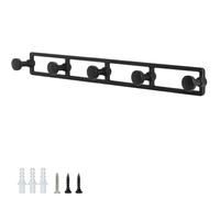 IAFVKAI Porte Manteau Mural en Alliage de zinc, Patères Porte Manteaux pour Serviettes Peignoirs (Noir, 5 Crochets, 1pcs)
