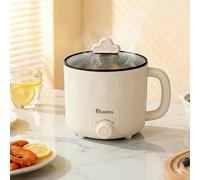 IAGREEA Autocuiseur Électrique Portable 1,6 L - Mini Cuiseur à Ramen et Nouilles, Double Puissance, Multifonctionnel, Antiadhésif, avec Protection Anti-Ébullition à Sec, pour Pâtes, Nouilles et Soupe