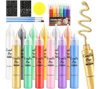 iaHOME Lot de 12 stylos à cire pour bougies 30 ml - Idéal pour décorer des bougies