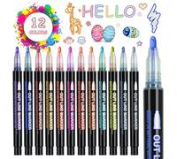iaHOME Lot de 12 stylos magiques à paillettes - Cadeaux pour fille, cadeau de rentrée des classes scrapbooking, bricolage fille
