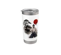Iaido Débutant Encre Japonaise Art Calligraphie Gobelet isotherme en acier inoxydable double paroi