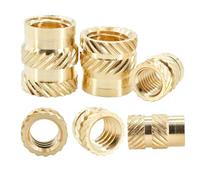 Iaiton Insert écrou 200/300/500 pièces insertion en laiton écrou thermofusible M2 M3 M4 M5 M6 chaleur métrique fileté impression 3d insère des écrous thermofusibles écrou en cuivre(1000Pcs,M3x5x5)