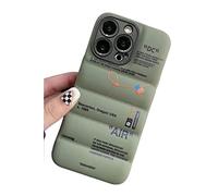 IAIYOXI Coque matelassée et douce pour iPhone 16 Pro, 16, 15, 14, 13, 12, 11, Pro Max, Plus, X, XS, XR, 7, 8, design de marque de chaussures de sport, inscription « Sneakers » blanche ou noire - Vert