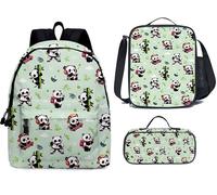 Ialtsidws Sac à dos d'école animal 3 en 1 - Sac à dos léger + trousse à crayons pour enfants, dinosaure, One Size