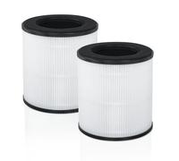 iAmoy B-D02L/M05 Lot de 2 filtres de rechange compatibles avec MOOKA B-D02L & M05, KOIOS B-D02L, VEWIOR B-D02U, filtre HEPA 3 en 1 H13 avec charbon actif