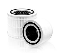 iAmoy Core 300 Filtre de rechange iAmoy Core 300 compatible avec les purificateurs d'air LEVOIT Core 300/300S, H13 True HEPA et charbon actif, filtration 3 en 1 - Lot de 2