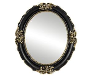 IAMOY Décoration Gothique, Miroir Mural, Miroir Ovale de Style Vintage, 26,7 x 31,8 cm, Noir