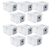 iAmoy Lot de 10 sacs d'aspirateur de rechange compatibles avec Ecovacs Deebot X8 Pro Omni / X9 Pro Omni / T50 Pro Omni / T80 Omni / T50 Max Pro Omni - Capacité de 3 l,Matériau non tissé durable
