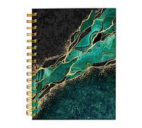 iampanda Carnet de notes à spirale, reliure solide à double spirale avec papier de qualité supérieure pour fille et femme, peau d'animal cool, 60 feuilles, format A5, ligné, parfait pour l'école, le bureau, la maison, les cadeaux, imprimé léopard à pois dorés brillants