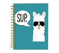 iampanda Carnet de notes à spirale, reliure solide à double spirale avec papier de qualité supérieure pour fille et femme, 60 feuilles A5, lignées, parfait pour l'école, le bureau, la maison, cadeau mignon Sup Lama