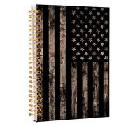 iampanda Carnet de notes à spirale, reliure solide à double spirale avec papier de qualité supérieure pour fille et femme, motif camouflage cool, 60 feuilles A5, ligné, parfait pour l'école, le bureau, la maison, cadeau de camouflage