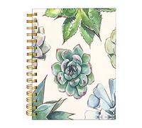 iampanda Carnet de notes à spirale, reliure solide à double spirale avec papier de qualité supérieure pour fille et femme, motif aquarelle, 60 feuilles A5, parfait pour l'école, le bureau, la maison, les cadeaux, joli cactus succulent